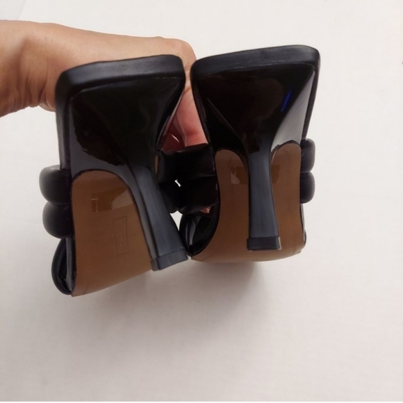 STEVEN NEW YORK Imara Heeled Slip On Black Sandals - Picture 7 of 11